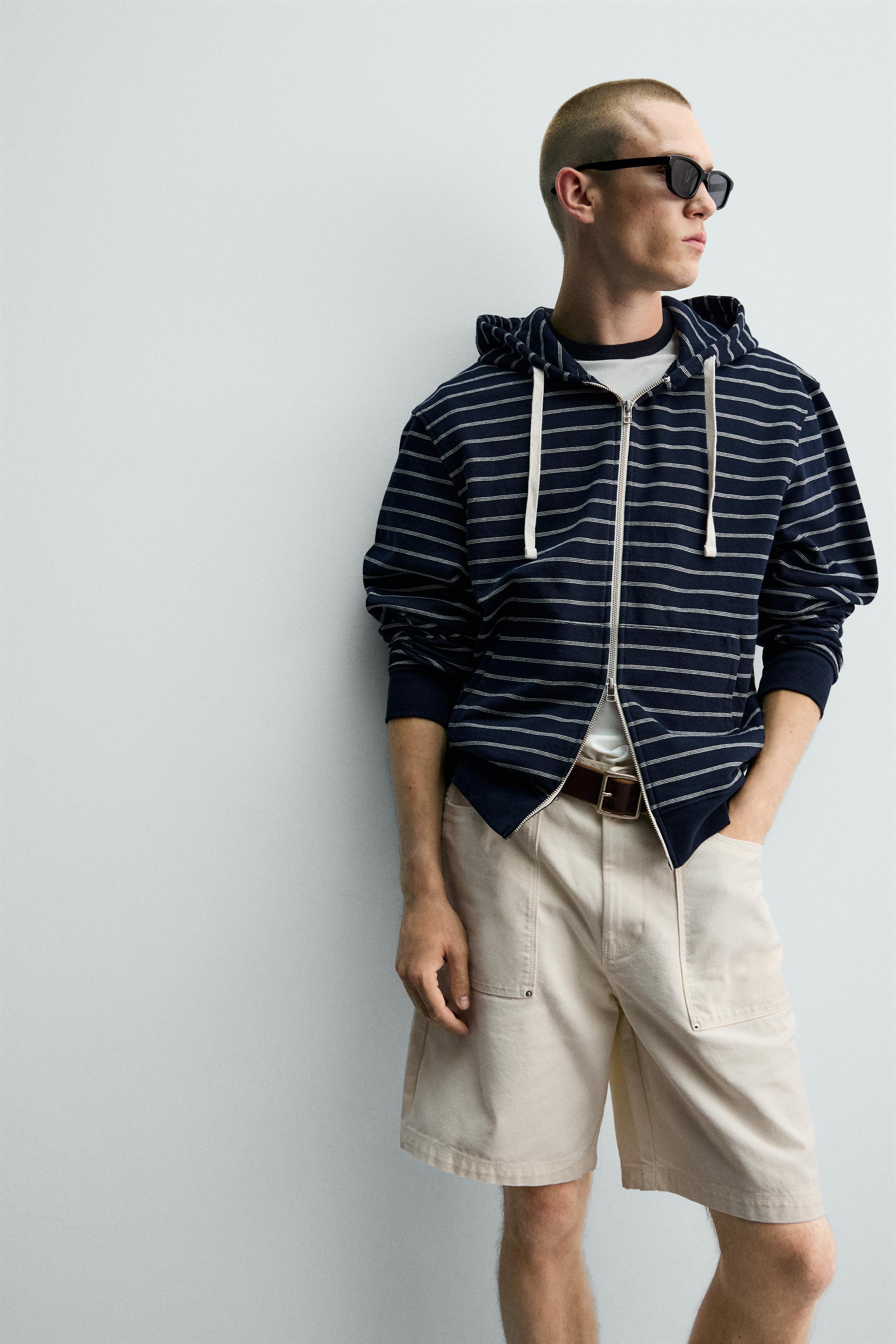 Мужские шорты Zara STRAIGHT FIT POCKET SHORTS — фото 5