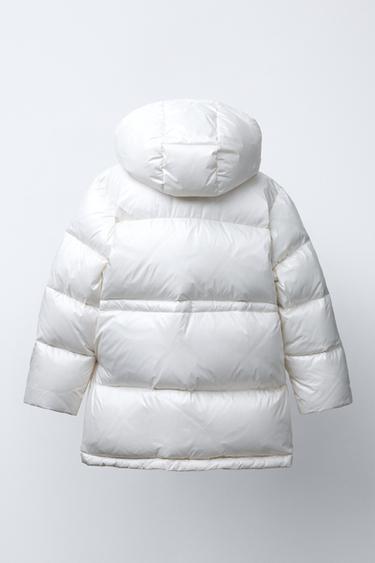 WATER-REPELLENT FEATHER DOWN PUFFER JACKET - Ecru by Zara - Image 3