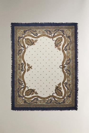 WOOL THROW - Ecru by Zara