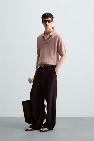 POLO EN MAILLE STRUCTURÉE - Rose de Zara - Image 3
