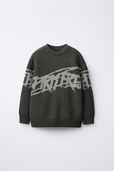 GRAFFITI CHENILLE JUMPER - Greys by Zara