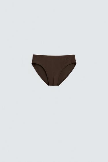 BAÑADOR SLIP - Marrón de Zara