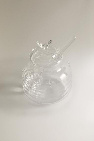 BUMBLEBEE BOROSILICATE GLASS HONEY JAR - Transparent by Zara - Image 1