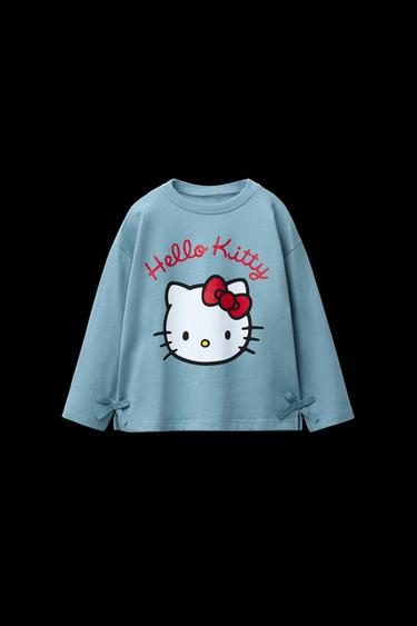 HELLO KITTY © SANRIO T-SHIRT WITH BOWS - Mid-blue by Zara - Image 0