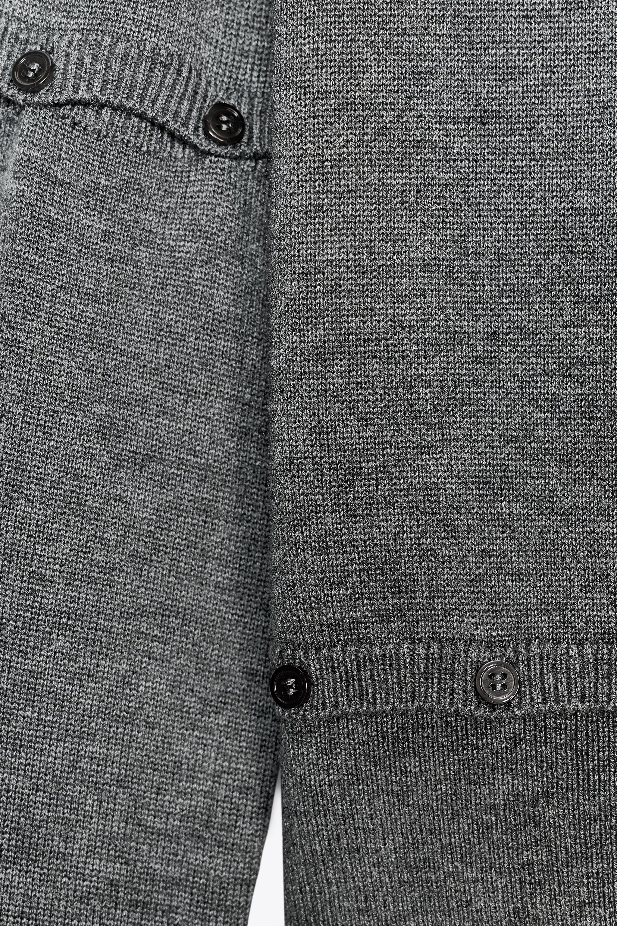 ZARA ボタン付き取り外し可能ニットセーター ボタン付き取り外し可能ニットセーター - グレー | ZARA Japan