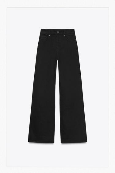 ZW COLLECTION WIDE-LEG HIGH-WAIST JEANS - Black by Zara