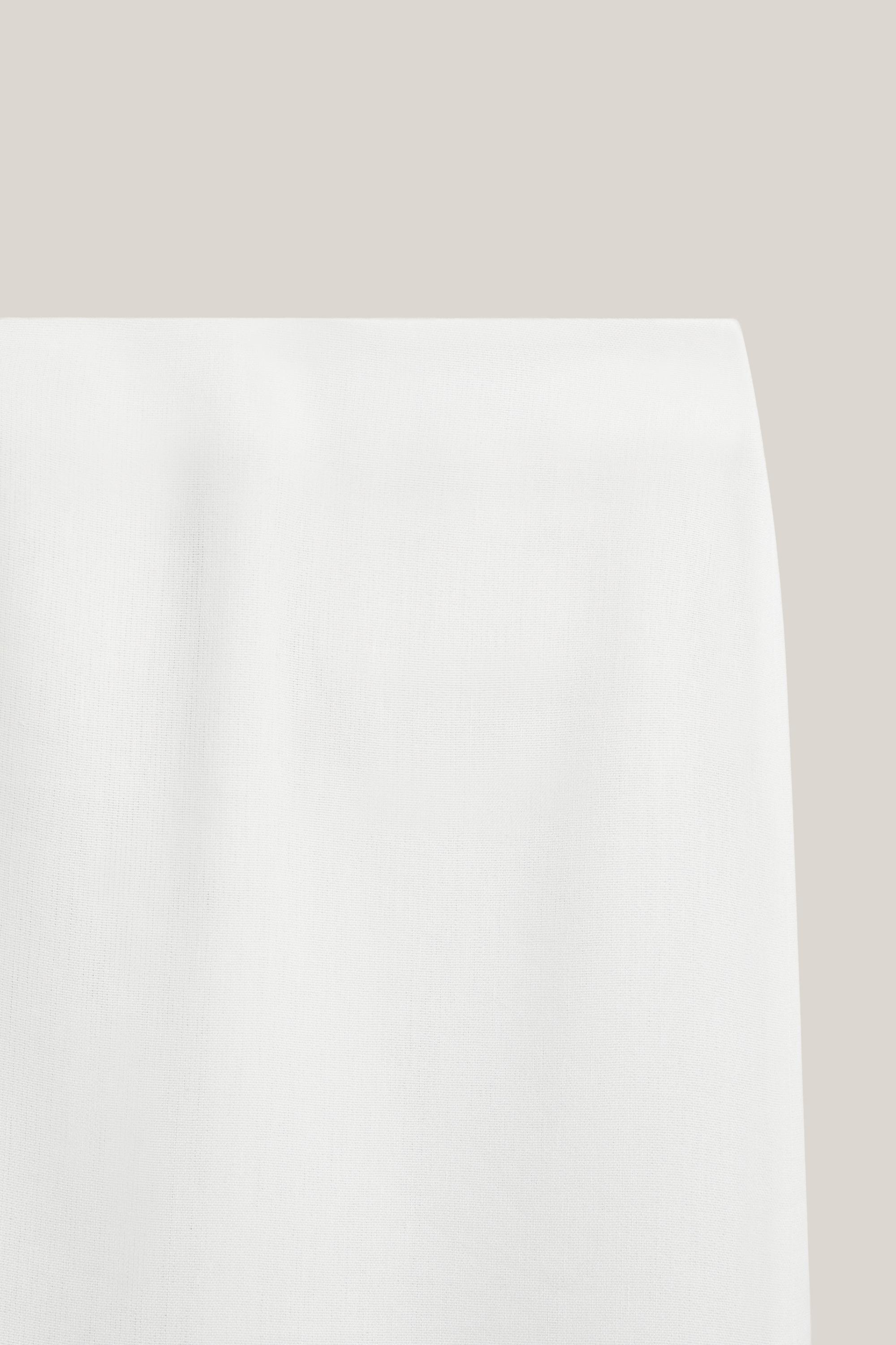 Straight linen blend midi skirt - LIMITED EDITION