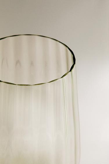 GLASS WITH LINES - Green by Zara - Image 2