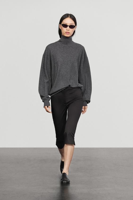 Zara Cotton blend capris - Black - Image 0