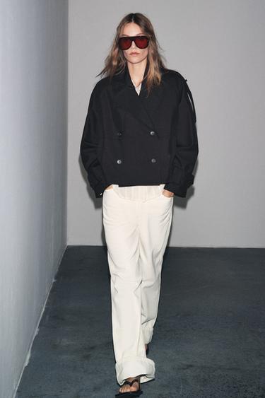 SHORT WATER-REPELLENT TRENCH ZW COLLECTION - Black by Zara