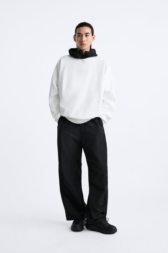 SOFT OVERSIZE SWEATSHIRT Oysterwhite ZARA Singapore