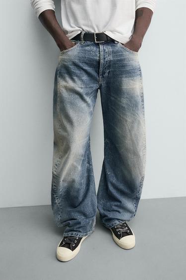 BARREL FIT JEANS WITH TWISTED SEAMS - Blue by Zara - Image 4