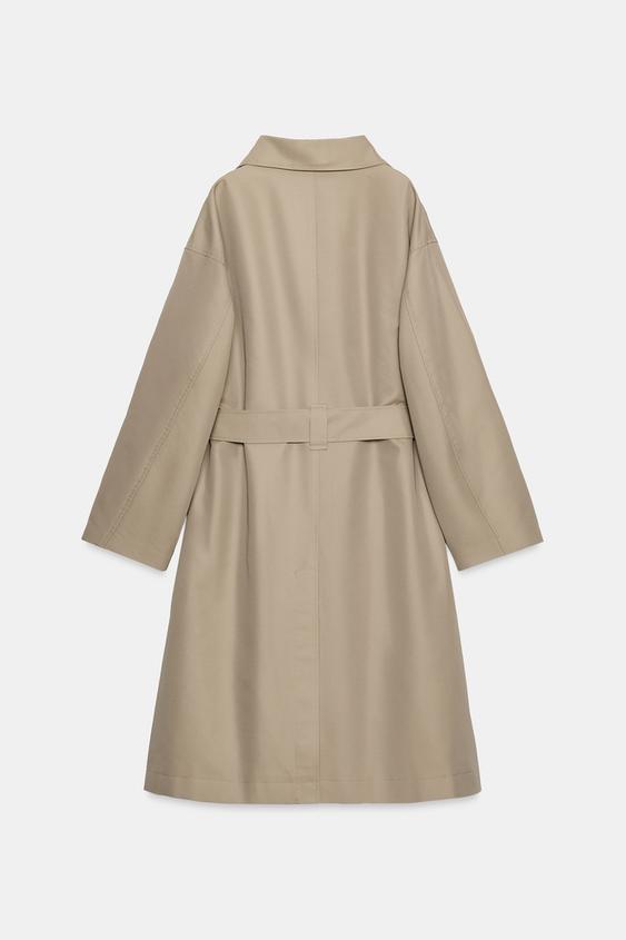 TRENCH À CEINTURE WATER REPELLENT - Marron clair de Zara - Image 8