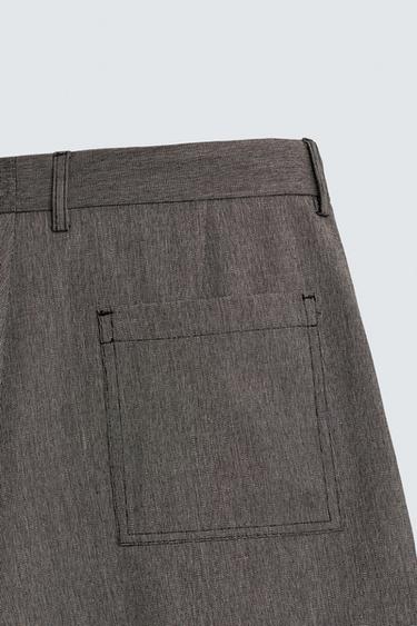 RELAXED WIDE-LEG CARGO BERMUDA SHORTS - Dark tan by Zara - Image 10