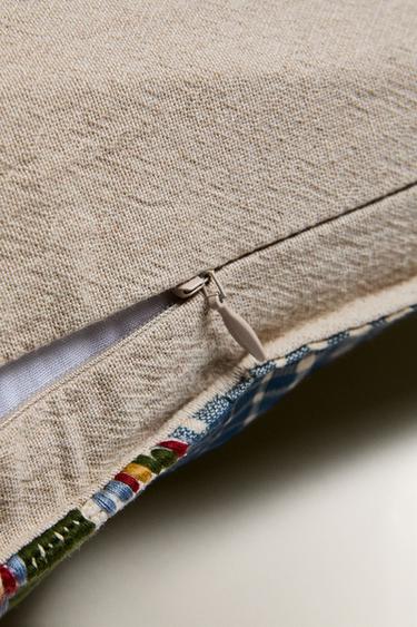 HOUSSE DE COUSSIN PATCHWORK - Bleu chiné de Zara - Image 4