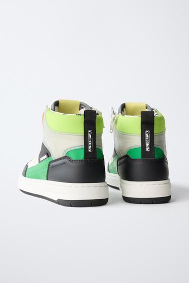 MINECRAFT © MOJANG AB. ™ HIGH-TOP SNEAKERS - Green by Zara - Image 5