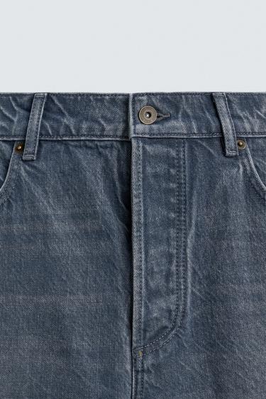 STRAIGHT ANKLE FIT JEANS - Blue / Grey by Zara - Image 8