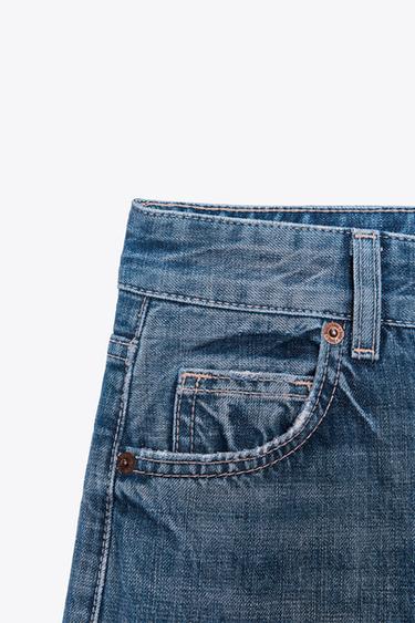 JEANS TRF WIDE LEG TAILLE HAUTE FULL LENGTH - Bleu de Zara - Image 8
