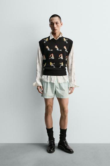 CHALECO PUNTO LAS SIRENAS PETER PAN HARRY LAMBERT FOR ZARA X DISNEY - Negro de Zara