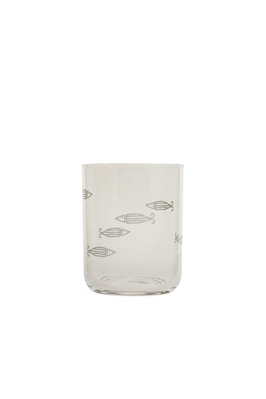 FISH GLASS TUMBLER - White by Zara