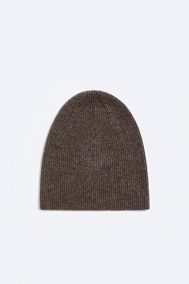 ШАПКА БИНИ ИЗ 100% КАШЕМИРА — РЫЖЕВАТО-КОРИЧНЕВЫЙ от Zara — изображение 0