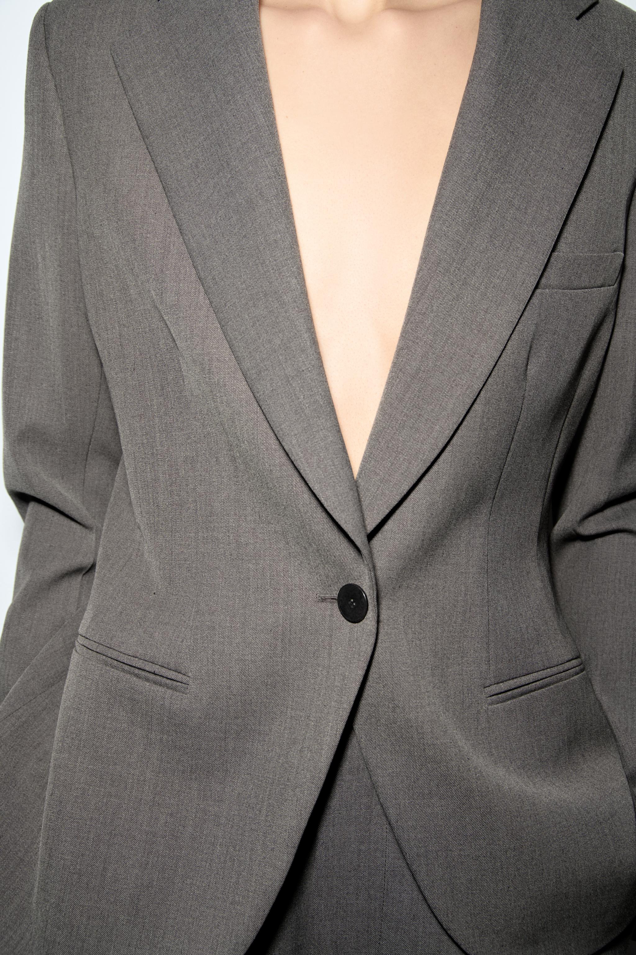 LIMITED EDITION WOOL BLEND BLAZER - Grey | ZARA United Kingdom