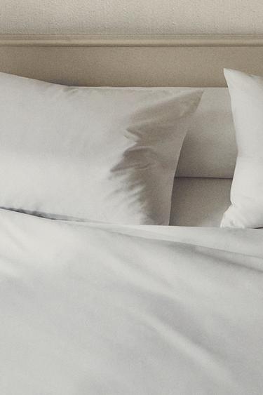 SATEEN DUVET COVER (500 THREAD COUNT) - White by Zara