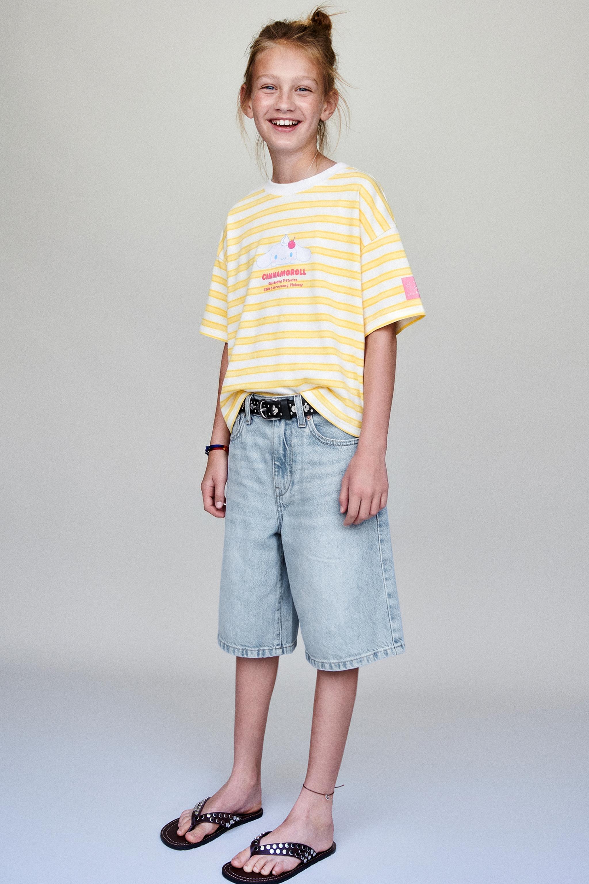 CINNAMOROLL © SANRIO STRIPED T-SHIRT — Yellow