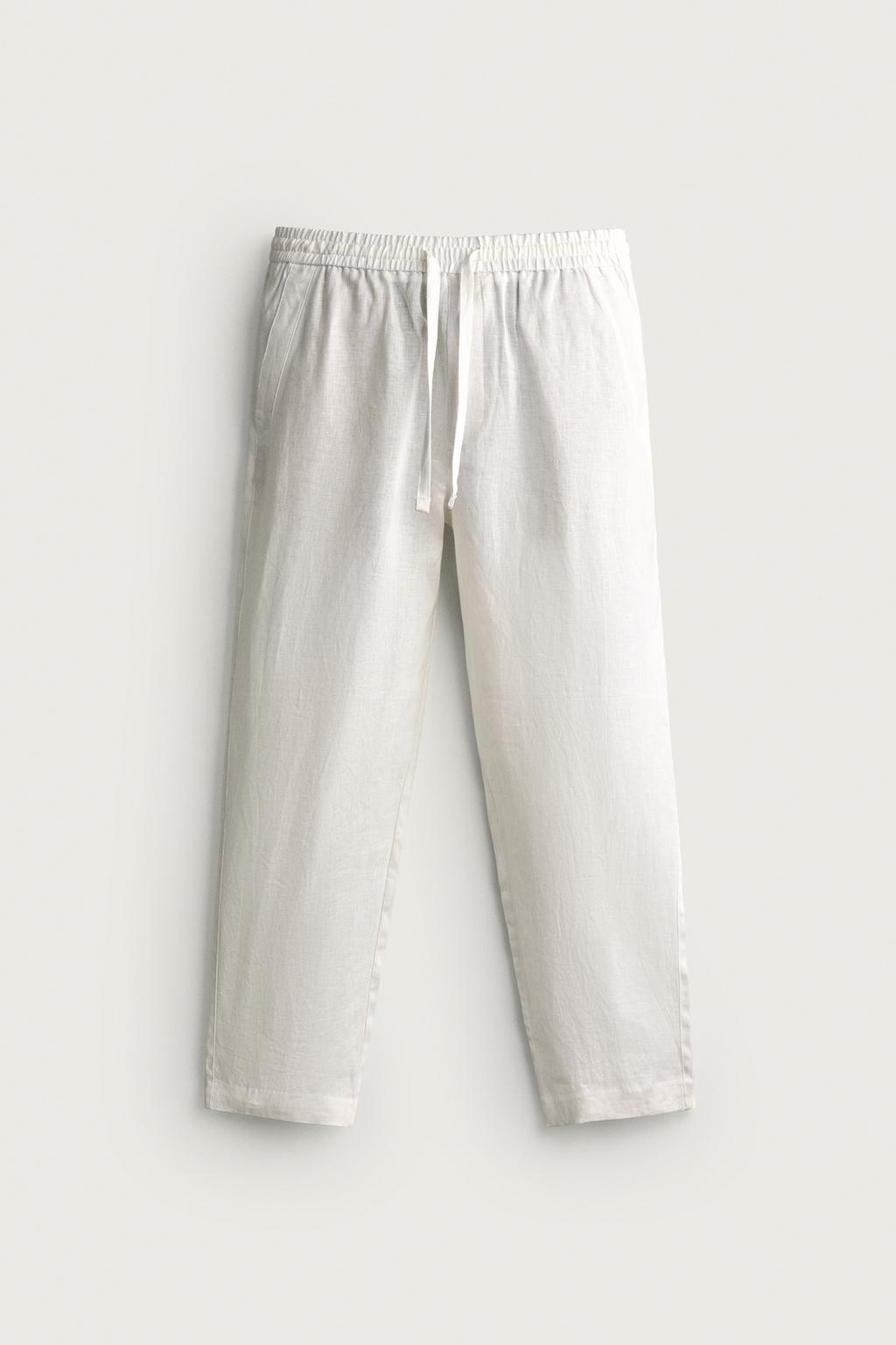100% LINEN RELAXED FIT TROUSERS