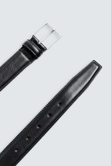 CEINTURE EN CUIR HABILLÉE - Noir de Zara - Image 1