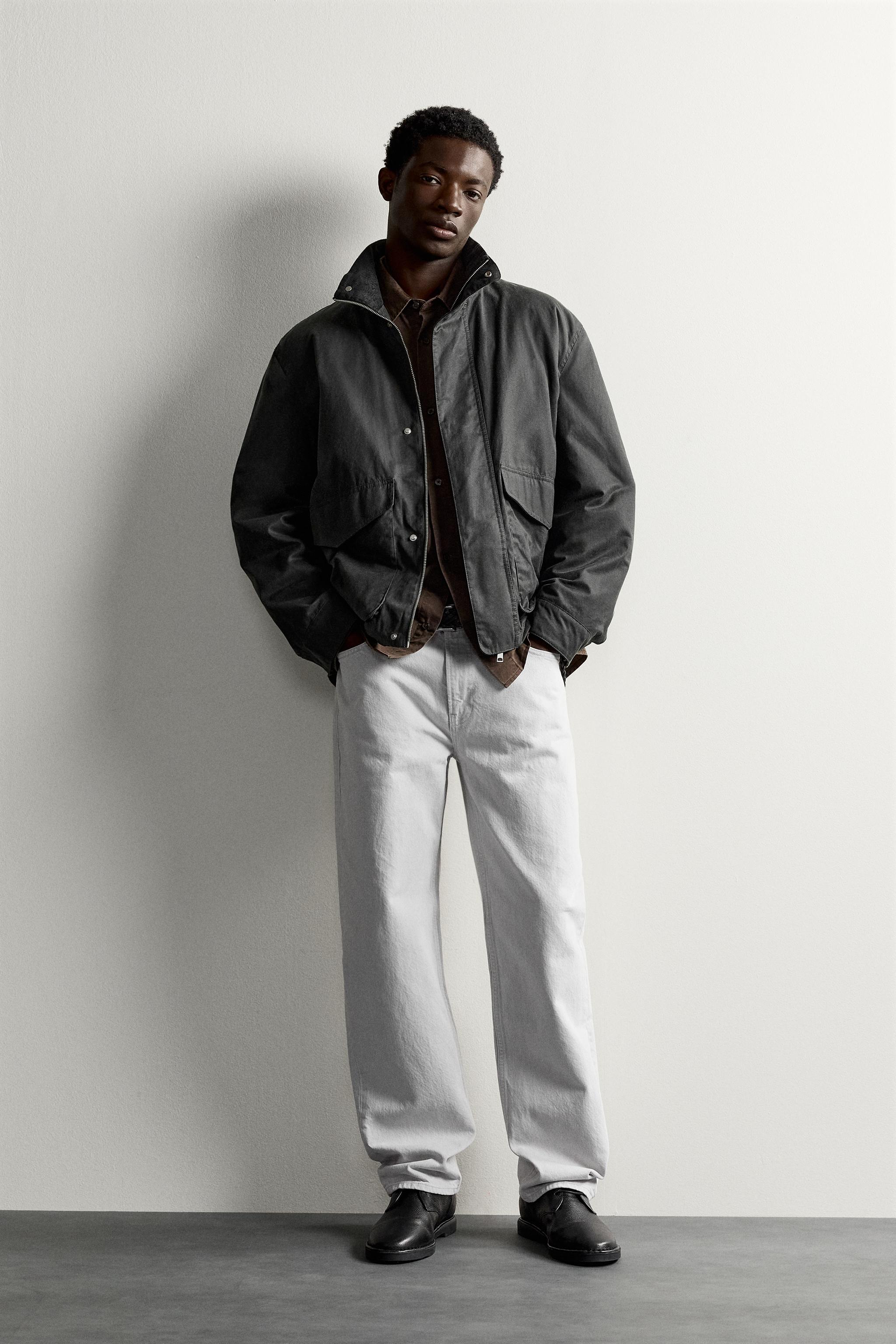 BLOUSON REGULAR FIT EFFET CIRÉ