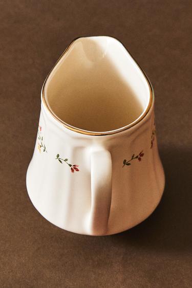 FLORAL PORCELAIN MILK JUG - Cream by Zara - Image 5