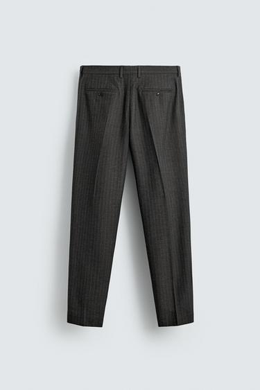 PANTALON DE COSTUME À RAYURES - Gris anthracite de Zara - Image 5