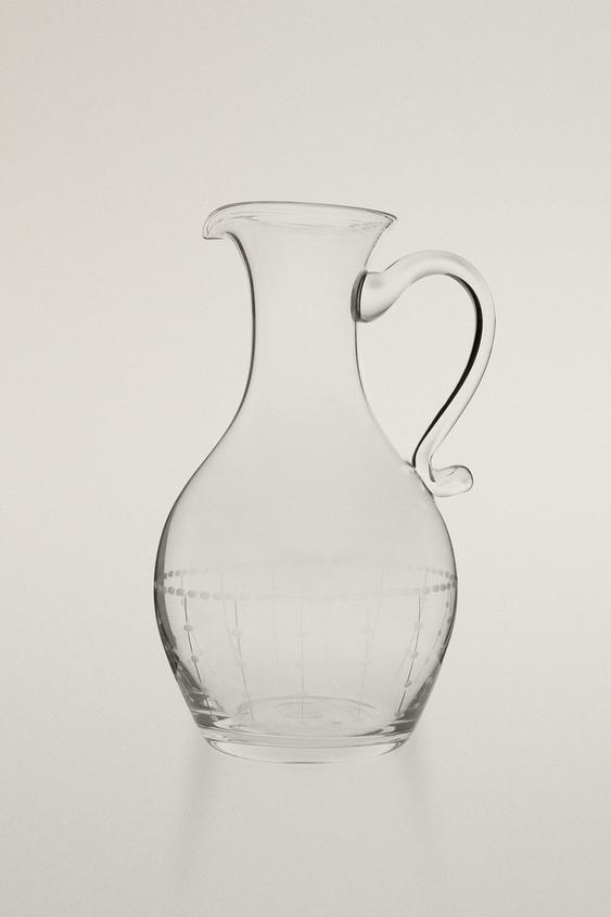 KARAFFE AUS GLAS MIT GEOMETRISCHER GRAVUR - Transparent von Zara - Bild 0