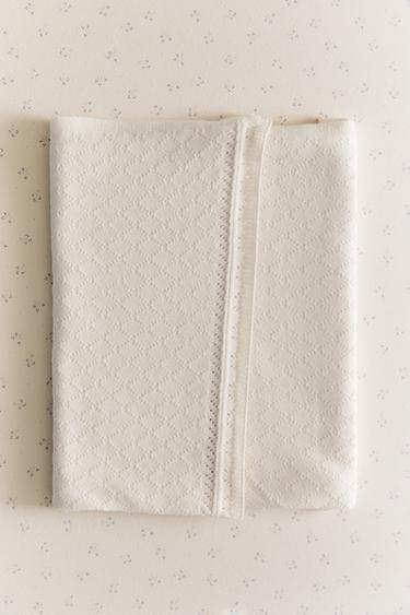 CHILDREN'S DIAMOND BLANKET - Ecru by Zara - Image 5