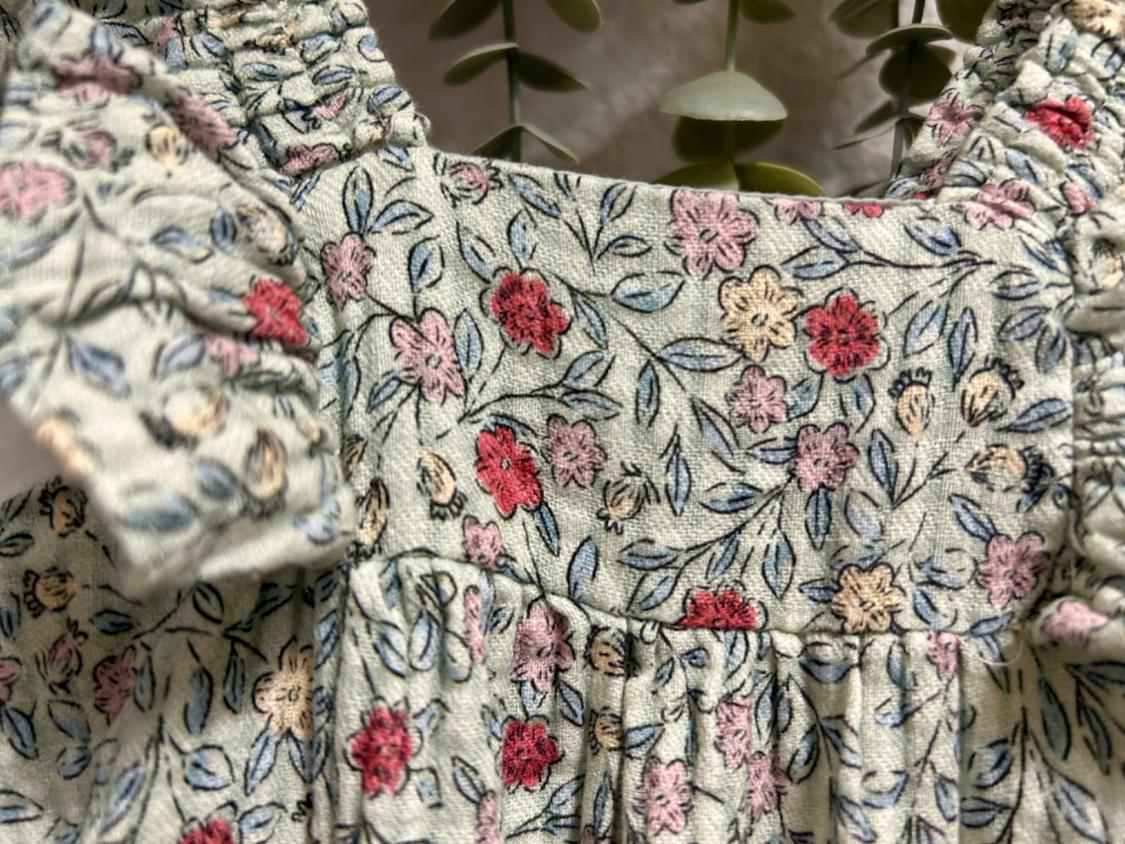 FLORAL PRINT TEXTURED DUNGAREES - Image 5