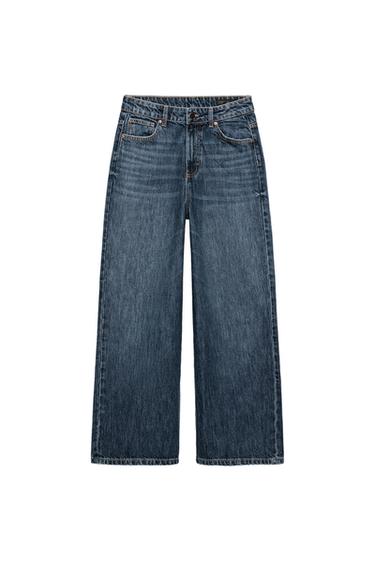 JEANS ZW COLLECTION WIDE LEG TIRO ALTO - Azul medio de Zara
