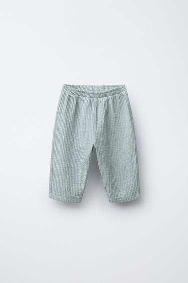 CONTRAST TROUSERS - Bluish by Zara