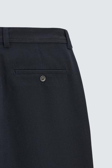 PANTALON CHINO STRUCTURÉ CONFORT - Bleu marine foncé de Zara - Image 9