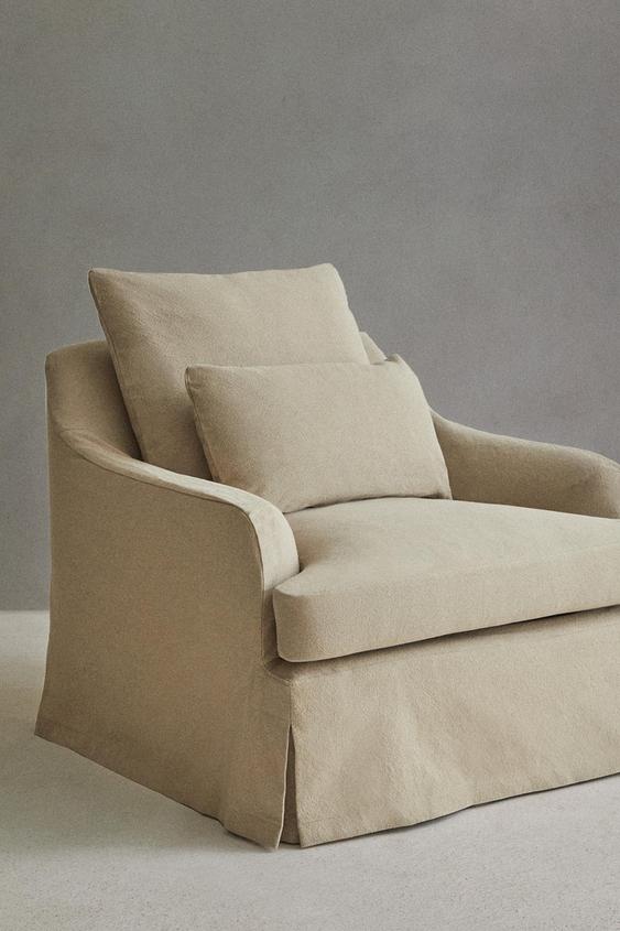 ARMCHAIR 01 COTTON COVER - Brown / Taupe by Zara - Image 0