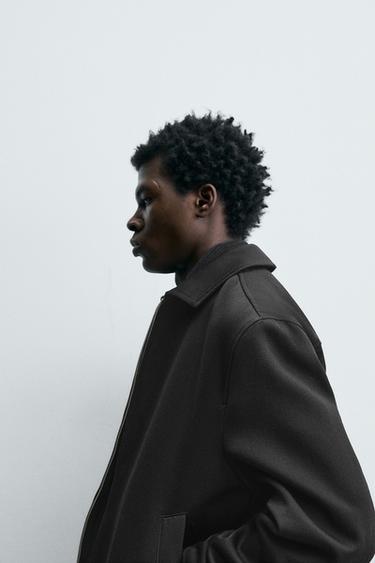 CAZADORA ESTRUCTURA CREMALLERA - Negro de Zara