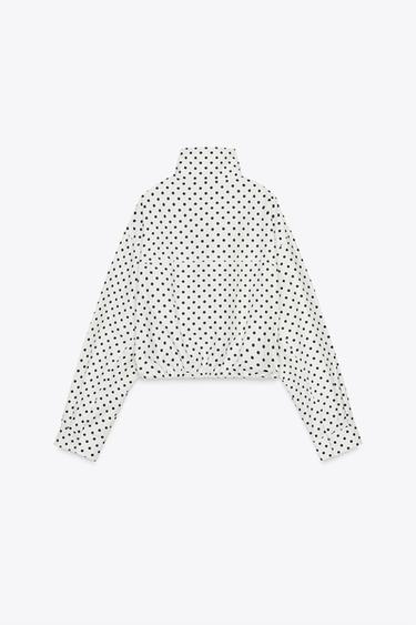 POLKA DOT PUFFER JACKET - Black / White by Zara - Image 4