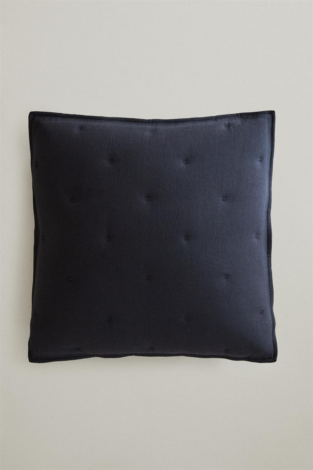MICROFIBRE THROW PILLOW COVER — MIDNIGHT BLUE
