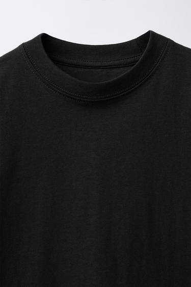 T-SHIRT BASIQUE MEDIUM WEIGHT - Noir de Zara - Image 2