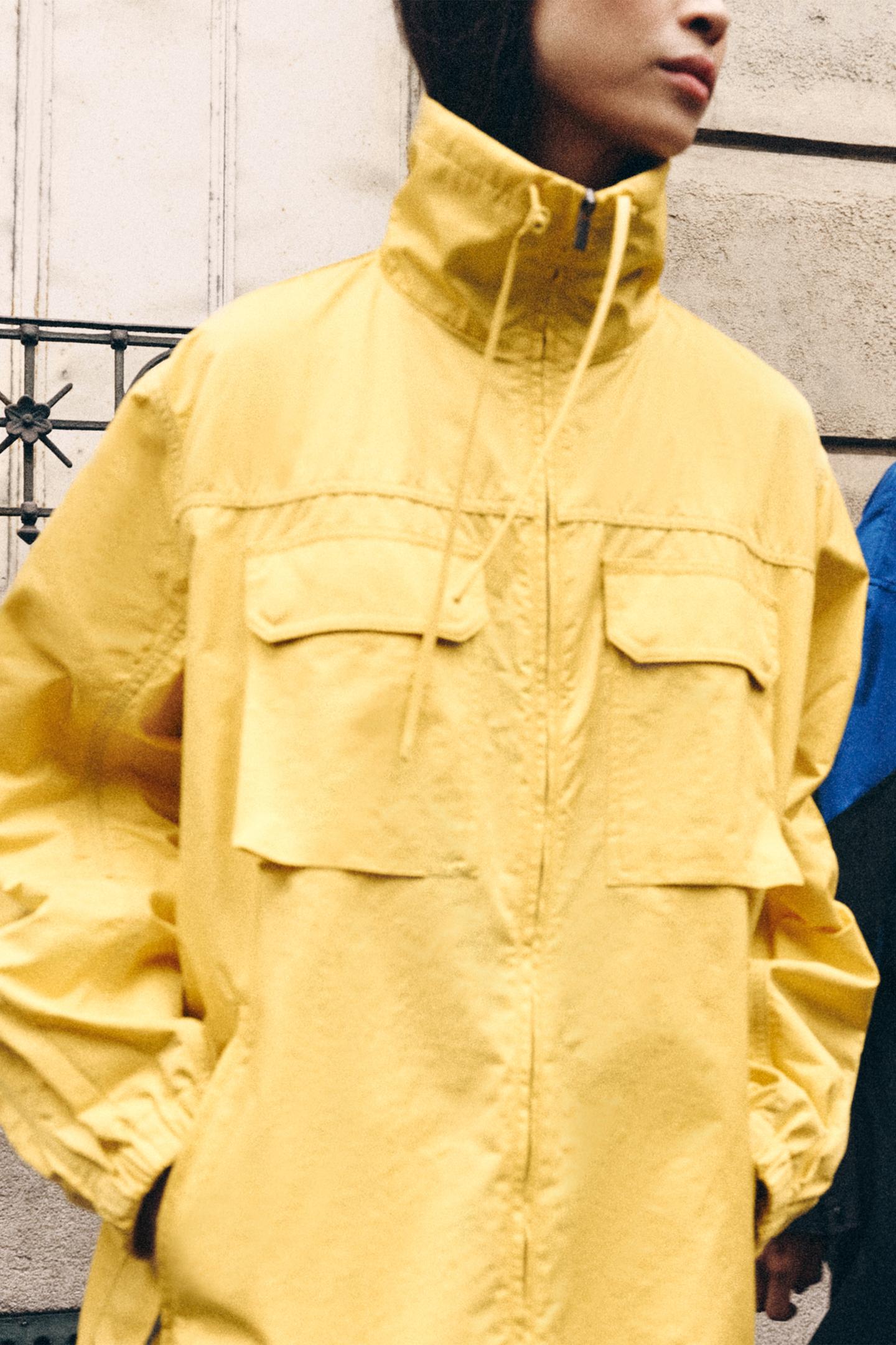 Женская куртка Zara Technical Pocket Jacket ZW Collection, цвет: Жёлтый — фото 6