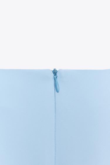 DRAPED MIDI SKIRT - Sky blue by Zara - Image 3