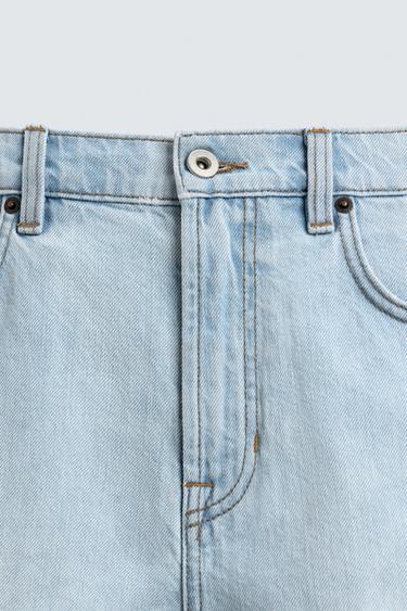 RELAXED FIT DENIM BERMUDA SHORTS - Light blue by Zara - Image 7