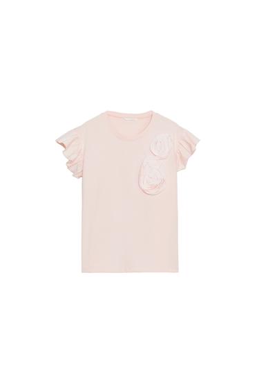 T-SHIRT WITH RAISED ROSES