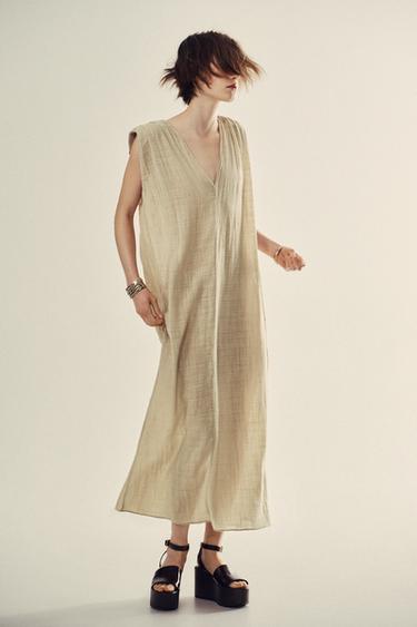 CRINKLE-EFFECT CHIFFON MIDI DRESS - Ash by Zara - Image 3