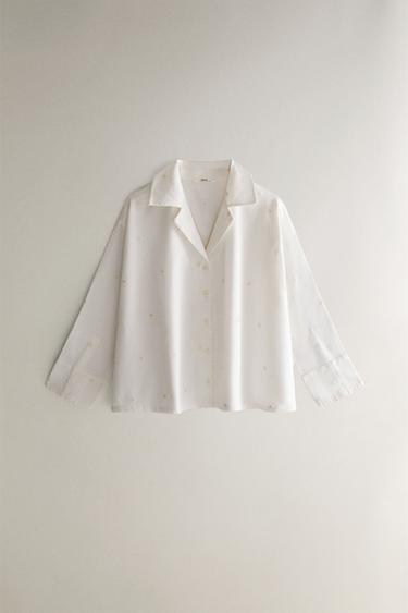 Zara DAISY FLORAL SHIRT - Oyster-white - Image 0
